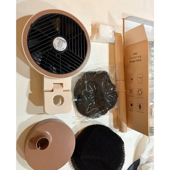 Desktop Range Hood Oil Fume Purifier USB 3 Speed Compact Smoking Fan new - Picture 2 of 4